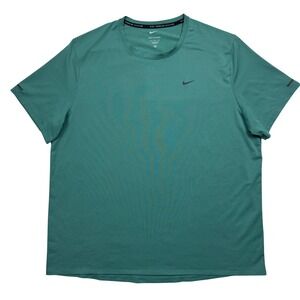 Nike Men's Running Division Dri-Fit ADV Short Sleeve Green Size XL Vented FQ3091